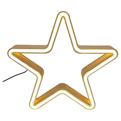 Celebrations LED Warm White Star Table Decor 9 in.