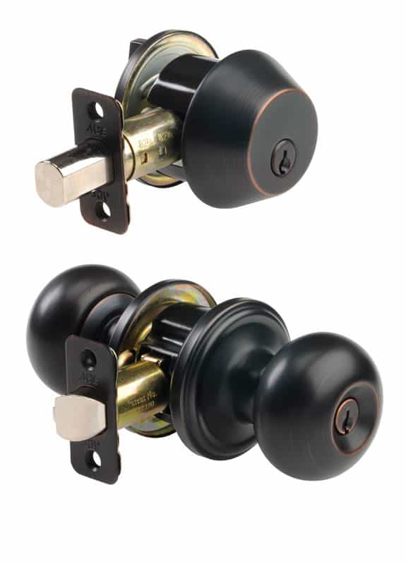 Ace Colonial Oil Rubbed Bronze Knob And Deadbolt Set Ansi Grade 2