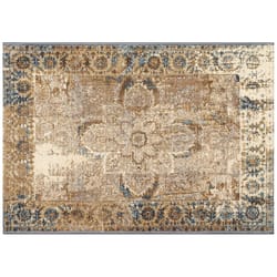 Liora Manne Esencia 2 ft. W X 3 ft. L Blue Medallion Polypropylene/Polyester Floor Mat