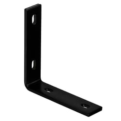 Hampton 6-1/4 in. H X 1-1/2 in. W X 1/4 in. D Black Steel Inside L Corner Brace