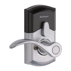 Kwikset SmartKey Satin Chrome Metal Electronic Touch Pad Entry Lever