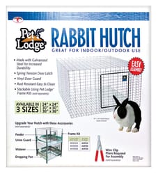 Pet Lodge Galvanized Steel Rabbit Hutch Silver 16 in. H X 24 in. W X 24 in. D