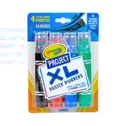 Crayola Assorted XL Chisel Tip Markers 4 pk