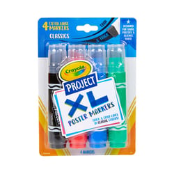 Crayola Assorted XL Chisel Tip Markers 4 pk