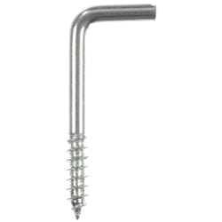 Ace Small Zinc-Plated Silver Steel 1 in. L Square Bend Screw Hook 10 lb 12 pk