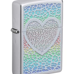 Zippo Silver Heart Lighter 1 pk