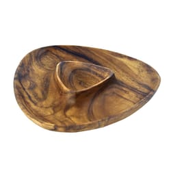 Pacific Merchants Natural Acacia Wood Chip and Dip Bowl 1 pk