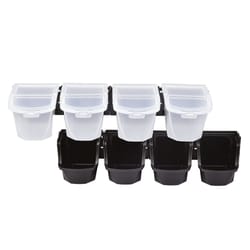 Ace 2 in. W Multi-Mount Tool Storage Bin Set Plastic/Steel Clear