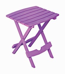 Adams Quik-Fold Bright Violet Rectangular Resin Folding Side Table
