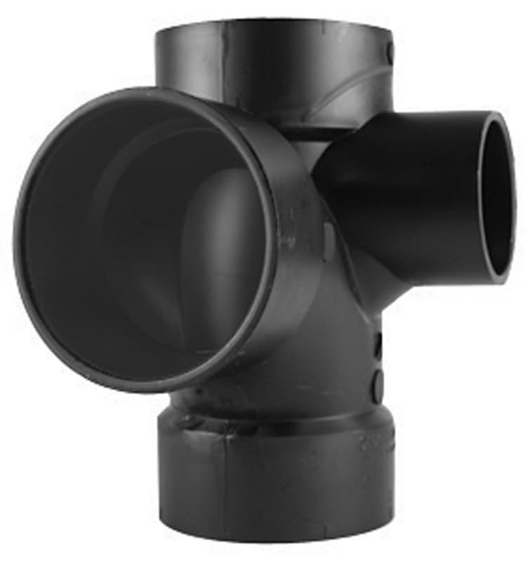 ABS004170800HA Charlotte Pipe 3 in. Hub X 3 in. D Hub ABS Sanitar sku ABS004170800HA