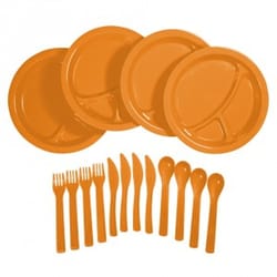 UST Brands Orange Camping Flatware 1.19 in. H X 7.5 in. W X 7.5 in. L 1 pk