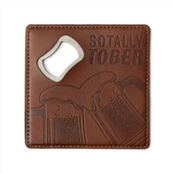 Brodeo Drive Brown Vegan Leather Sotally Tober Bottle Opener Coaster