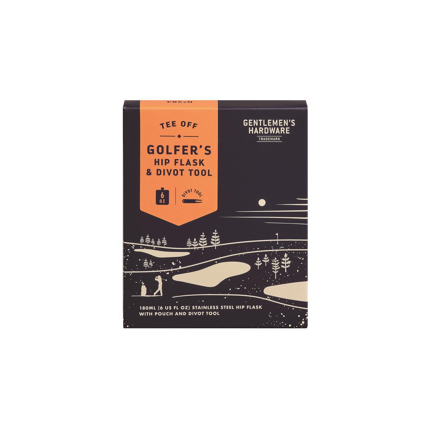 Gentlemen’s Hardware Golfer’s 6 oz Silver Steel Canteen Flask Sansujyuku sansujyuku.com