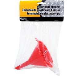 Performance Tool Project Pro Red Plastic Funnel Set