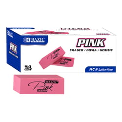 Bazic Products Pink Pencil Eraser 24 pk