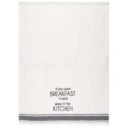 Karma Milo Black/White Cotton Breakfast In Bed Tea Towel 1 pk