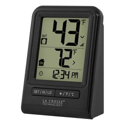 La Crosse La Crosse Technology 140 deg Wireless Thermometer 2.64 in. L X 1.38 in. W Black