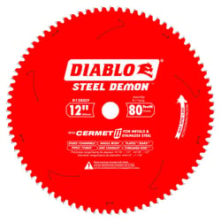 Diablo Steel Demon 12 in. D X 1 in. Cermet Cermet Metal Saw Blade 80 teeth 1 pk