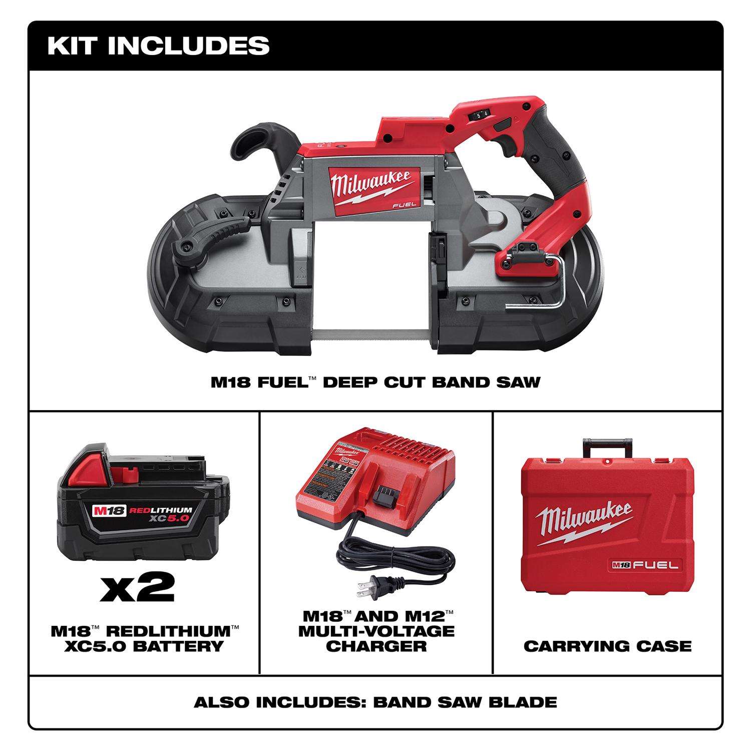 Milwaukee M18 FUEL Cordless Brushless 5 in. Deep Cut Band Saw Kit