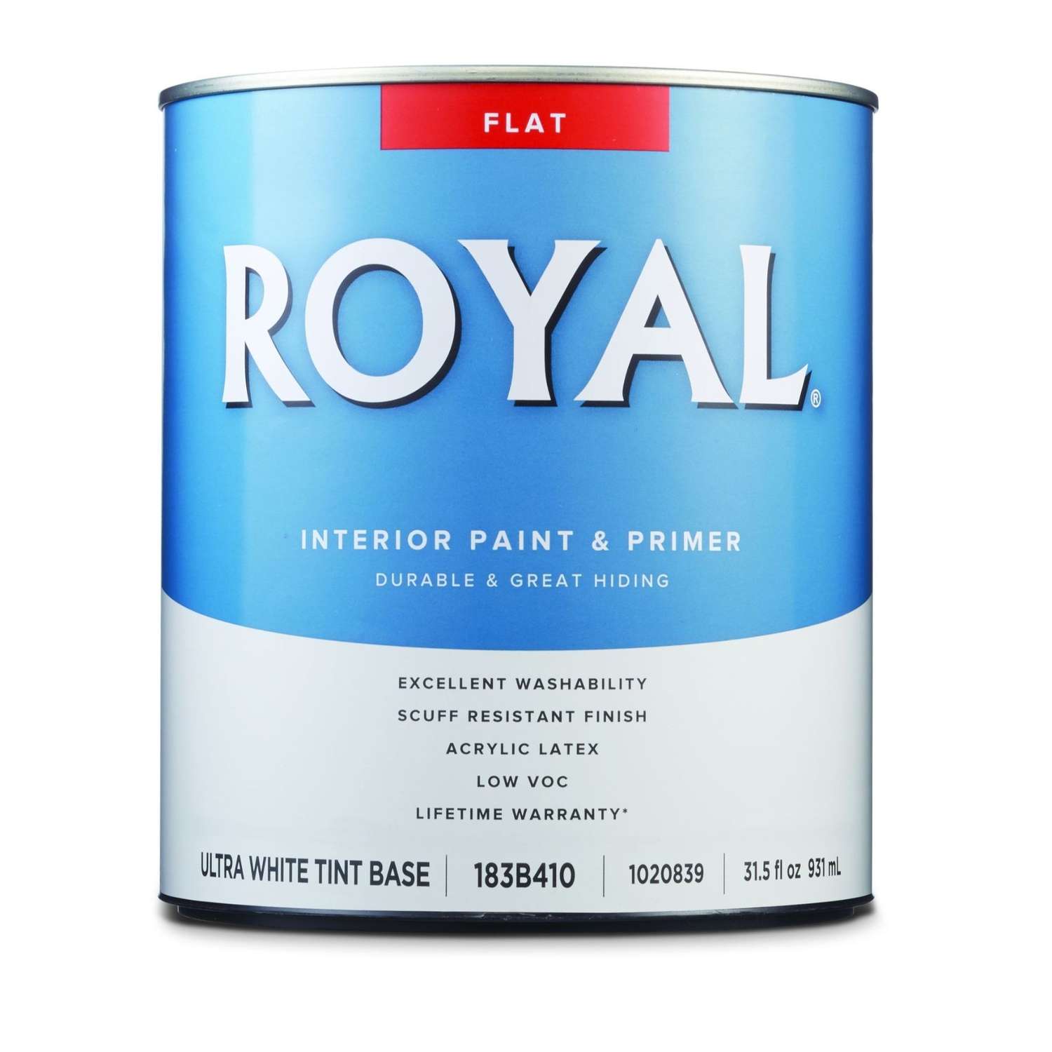 Royal Flat Tint Base Ultra White Base Acrylic Latex Paint Interior 1 qt. Ace Hardware