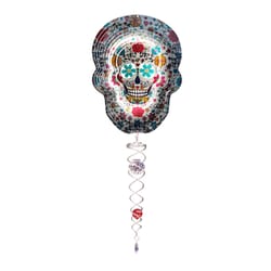 Spinfinity Designs Multi-color Stainless Steel 6.5 in. Sugar Skull Mini Set Outdoor Spinner