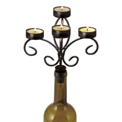 TWINE Boulevard Wrought Iron Wine Bottle Candelabra