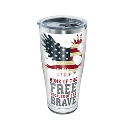 Tervis Patriotic 30 oz Home of the Free Because of the Brave Multicolored BPA Free Tumbler with Lid