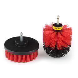 Drill Brush Stiff Bristle Steel Handle Drill Brush Set
