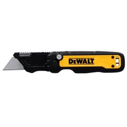 DeWalt Press and Flip Compact Utility Knife Black/Yellow 1 pc