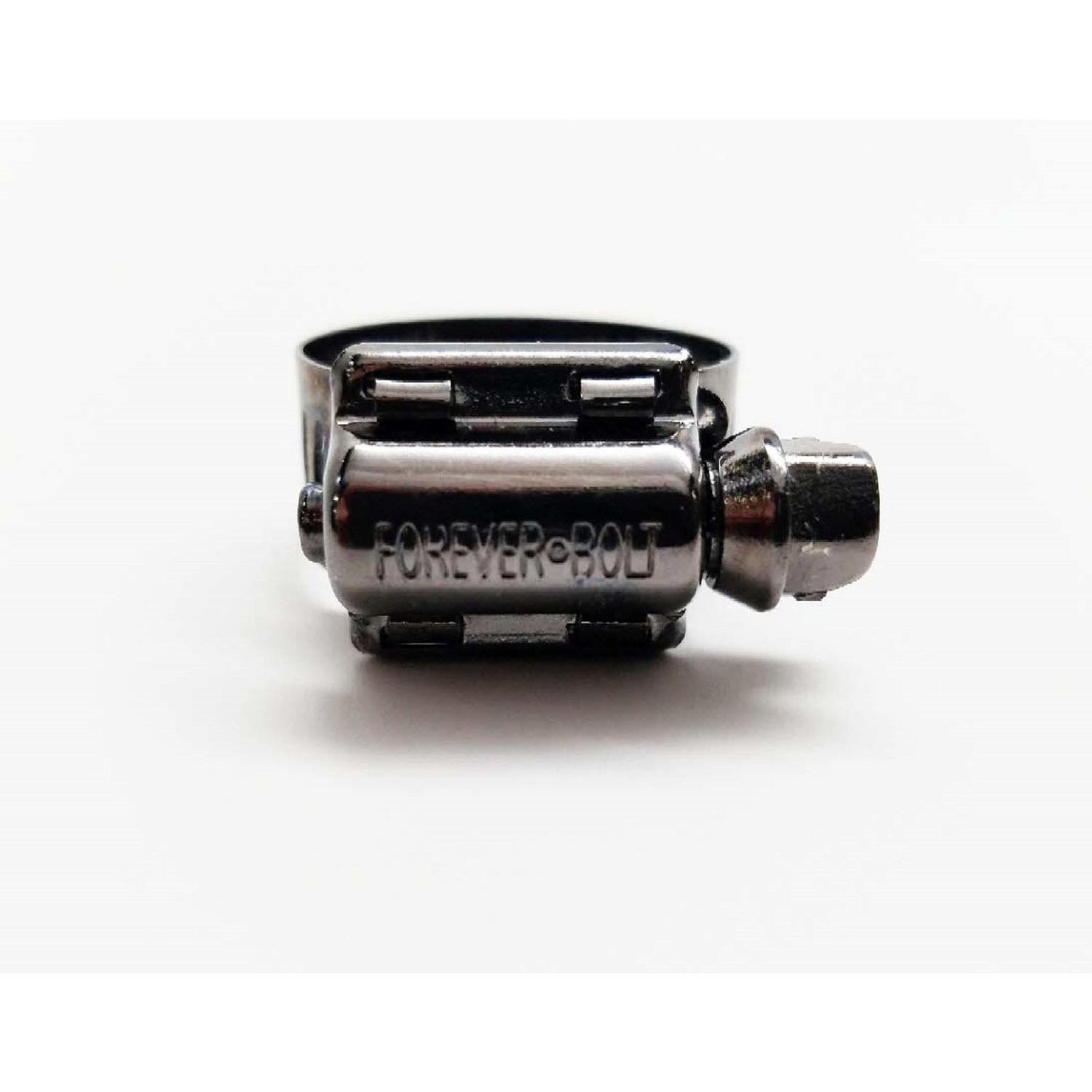 FOREVERBOLT 7/16 in to 25/32 in. SAE 6 Black Hose Clamp Stainless Steel Band