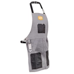 Oklahoma Joe's Canvas/Leather Black/Gray Grill Apron 1 pc