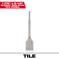Milwaukee Sledge 1-7/8 in. X 9-1/2 in. L Forged Steel Tile Chisel Bit SDS-Plus Shank 1 pk