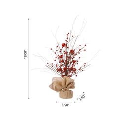 Glitzhome Valentine's Berry Heart Table Tree Foam 1 pc