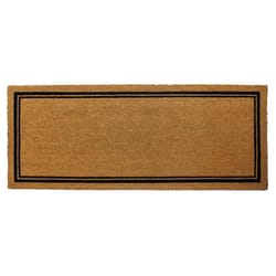 Entryways 60 in. W X 24 in. L Black/Natural With Border Coir Door Mat