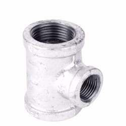 STZ Industries 1 in. FIP each X 1 in. D FIP 0.5 in. D FIP Galvanized Malleable Iron Reducing Tee