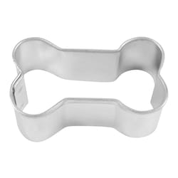 R&M International Corp International Corp 1 in. W X 1 in. L Mini Dog Bone Cookie Cutter Silver 1 pc