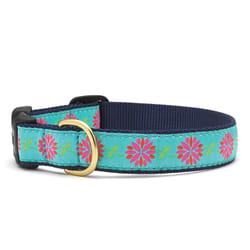 Up Country Blue Dahlia Darling Nylon Dog Collar Large