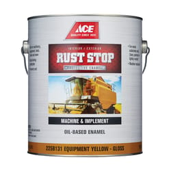 Ace Rust Stop Indoor/Outdoor Gloss Equipment Yellow Oil-Based Enamel Rust Preventative Paint 1 gal