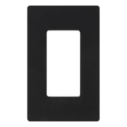 Lutron Claro Black 1 gang Plastic Decorator Wall Plate 1 pk