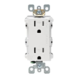 Leviton Decora Plus 15 amps 125 V Duplex White Surge Protection Receptacle Outlet 5-15R 1 pk