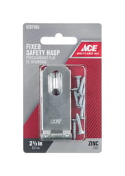 Ace Zinc 2-1/2 in. L Fixed Staple Safety Hasp