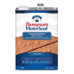 Thompson's WaterSeal Wood Sealer Transparent Sedona Red Waterproofing Wood Stain and Sealer 1 gal