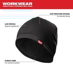 Milwaukee Workskin Hardhat Liner Skull Cap Black One Size Fits Most