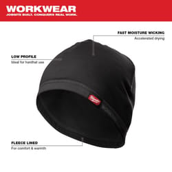 Milwaukee Workskin Hardhat Liner Skull Cap Black One Size Fits Most