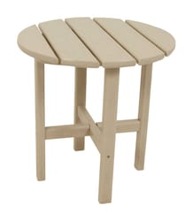 Ivy Terrace  Tan  Classic  Round  Plastic  End Table 