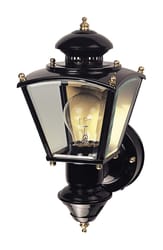 Heath Zenith Black Motion-Sensing Incandescent Wall Lantern