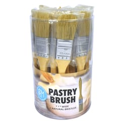 R&M International Corp Brown/Silver Wood/Metal Pastry Brush
