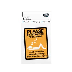 StickerYou Please Do Not Disturb I'm Sleeping Sticker Vinyl 1 pk