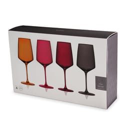 Viski 22 oz Assorted Crystal Wine Glass Set