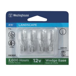 Westinghouse 4 W T5 Specialty Incandescent Bulb Wedge White 4 pk